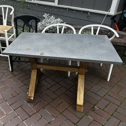 FREE - Metal And Wood Dining Table