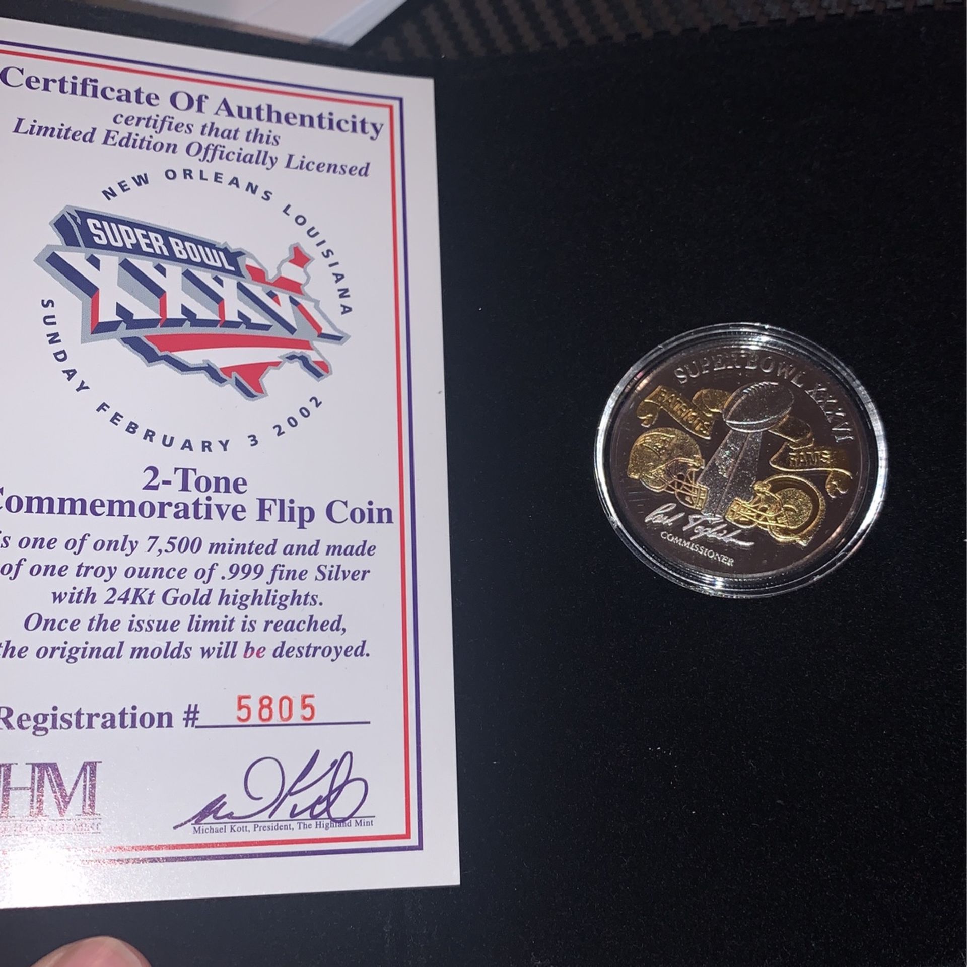 Game Coin For Patriots Vrs Rams