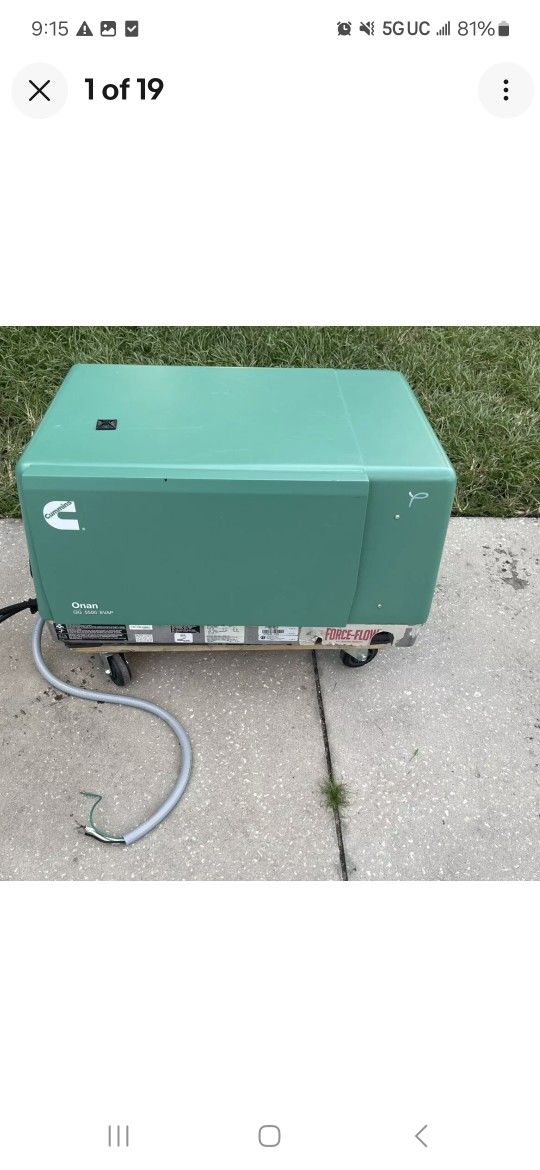 Onan RV QG 5500 Cummins generator RV Motorhome Fifth wheel