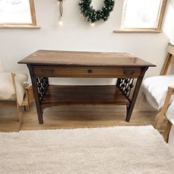 Antique solid wood coffee table .refurbish project