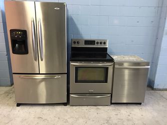 Stainless Steel Kitchen Appliance Package With 120 Day Warranty
