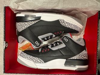 Nike air Jordan retro 3 black cement sz10 DS 2018