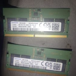 Samsung Ddr5 Ram 8 Gb 16 Gb Set Only 2 Hours Of Use On Them