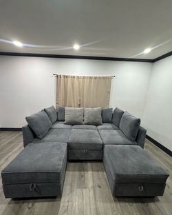 Wayfair Gray Storage Sectional