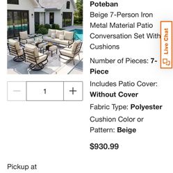 7 Piece Patio Set BRAND NEW In Box