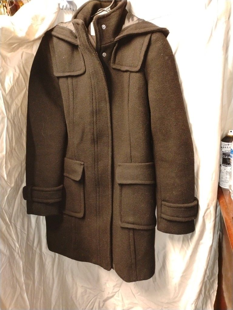 XS Ladies Black Wool Banana Republic Peacoat