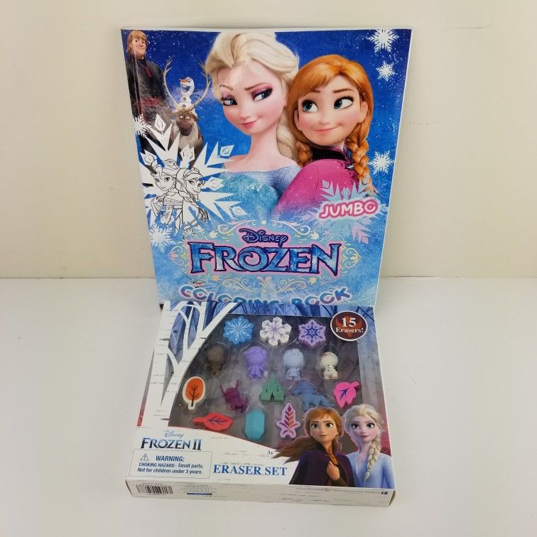 Frozen Coloring Book: Jumbo Coloring Book for Kids Ages 3-7 and Eraser Set II
