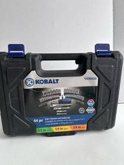 Kobalt 64-piece, 3-in-1 ratchet and socket set