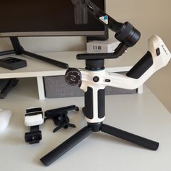 FeiyuTech SCORP Mini-2 All in One 3-Axis Camera Stabilizer,Built-in AI Track Sensor Handheld Gimbal for Sony A7III,Canon R6,Nikon Z30,Fujif