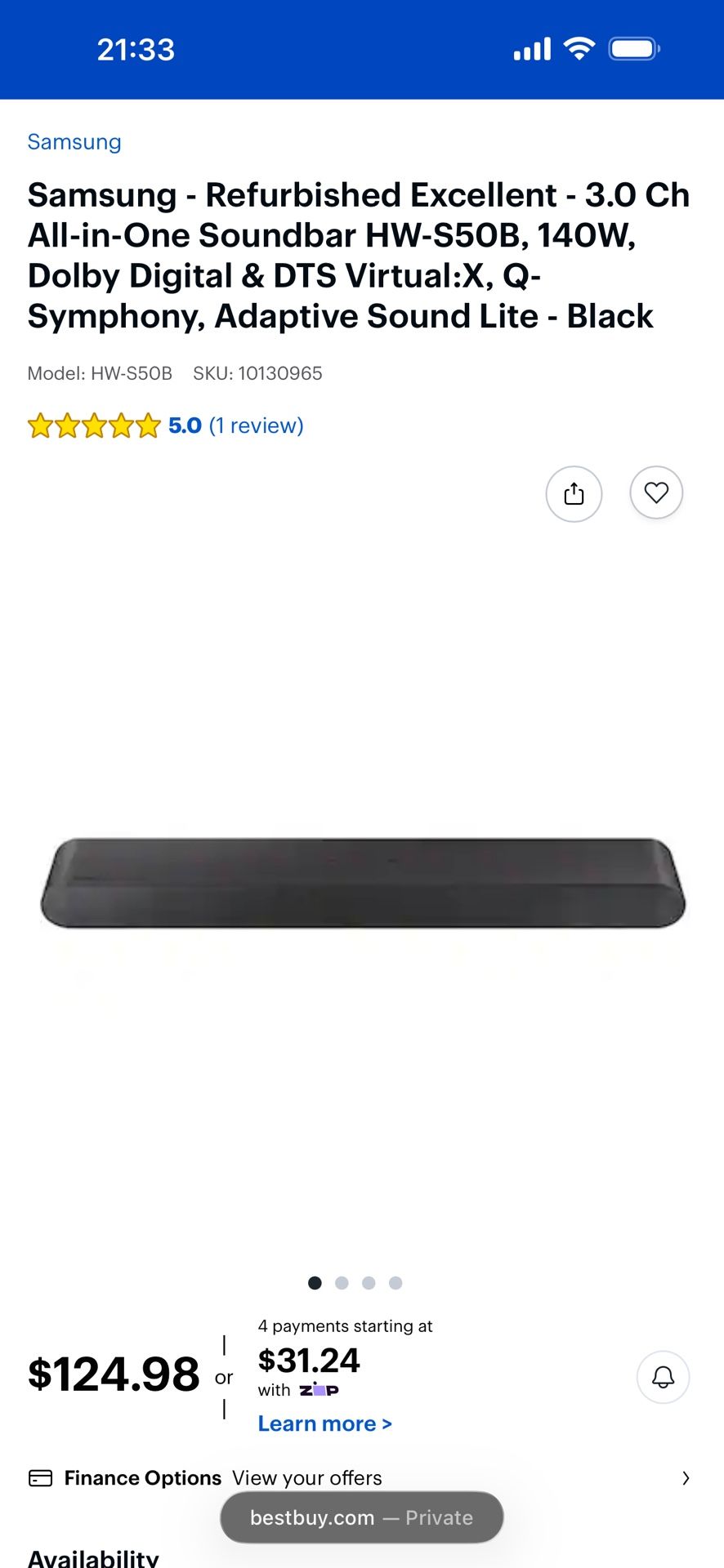 Samsung TV Sound Bar