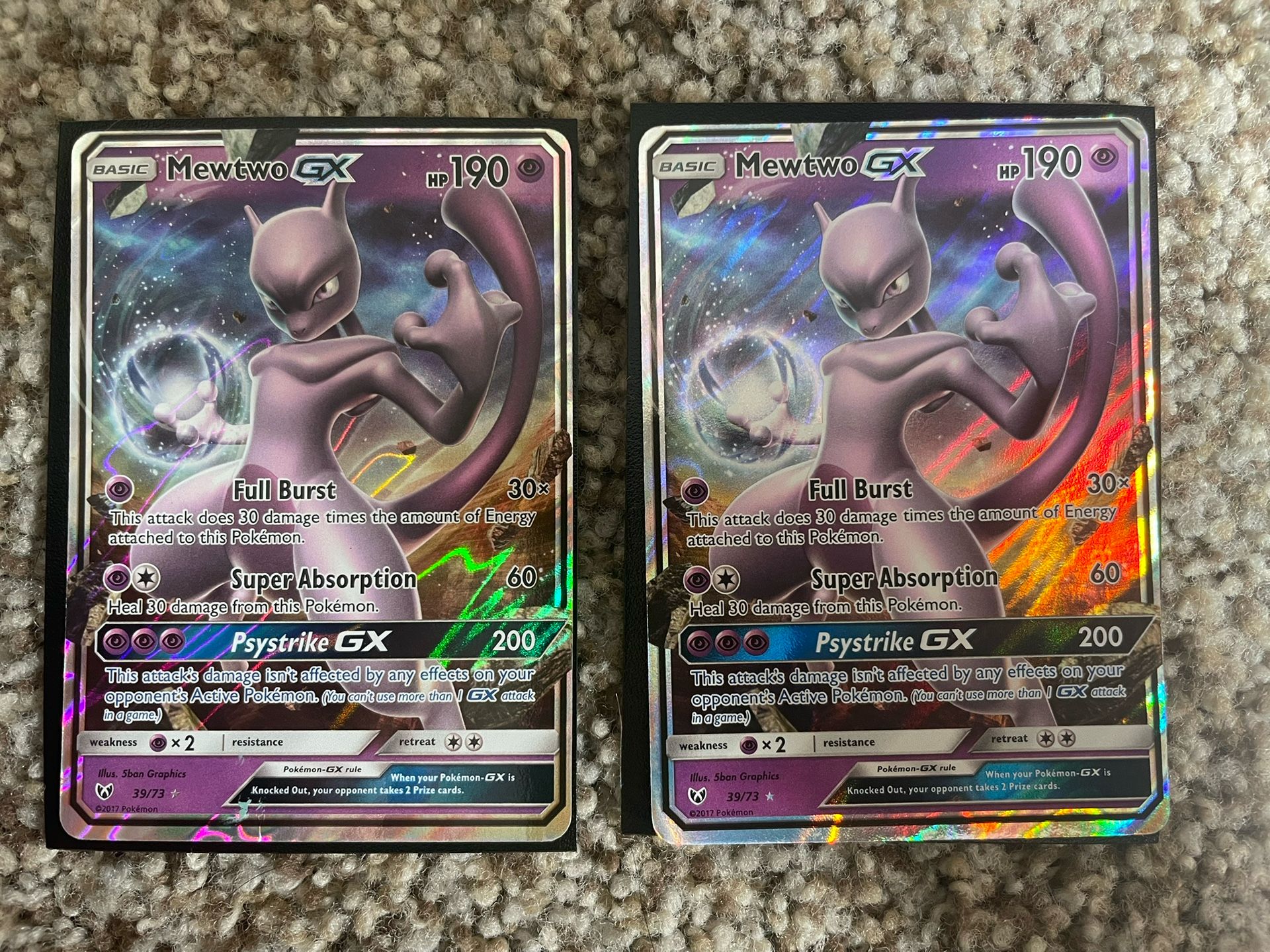 39/73 Mewtwo GX, 2 Available