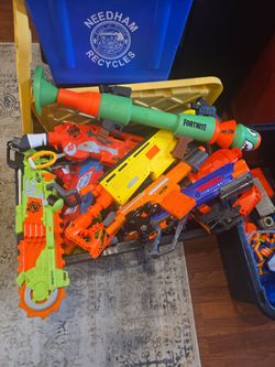 Many nerf guns