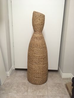 58” large weave floor vase