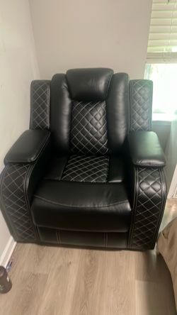 Leather black chair