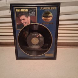 Framed Elvis 45 Record 