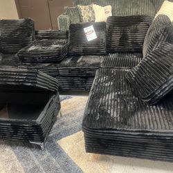 NEW SECTIONAL SOFA WITH OTTOMAN AND FREE DELIVERY