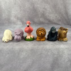 Fisher Price Zoo Talkers Camel Flamingo Gorilla Hippo Lion Polar Bear Lot 6 READ