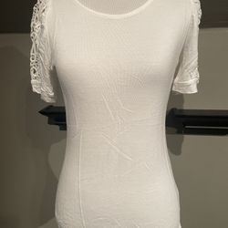 White INC shirt with Lace sleeves