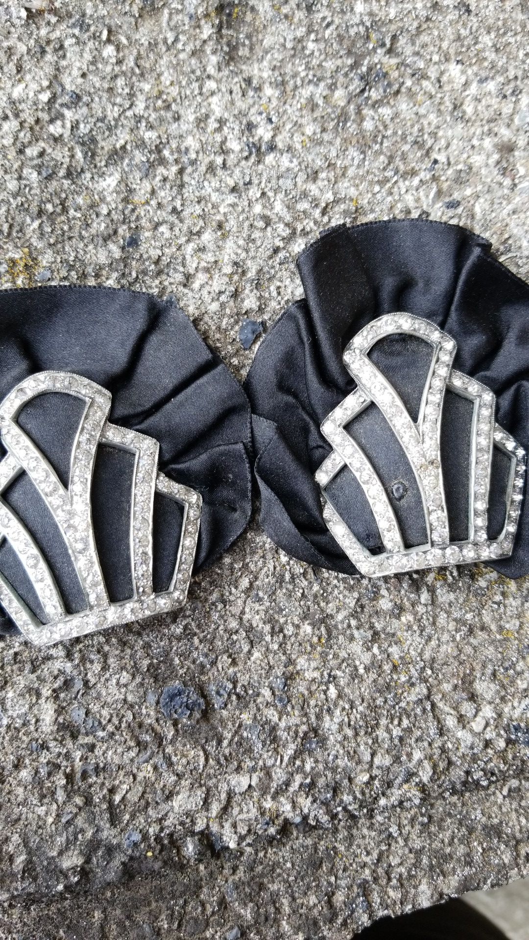 Vintage rhinestone shoe clips