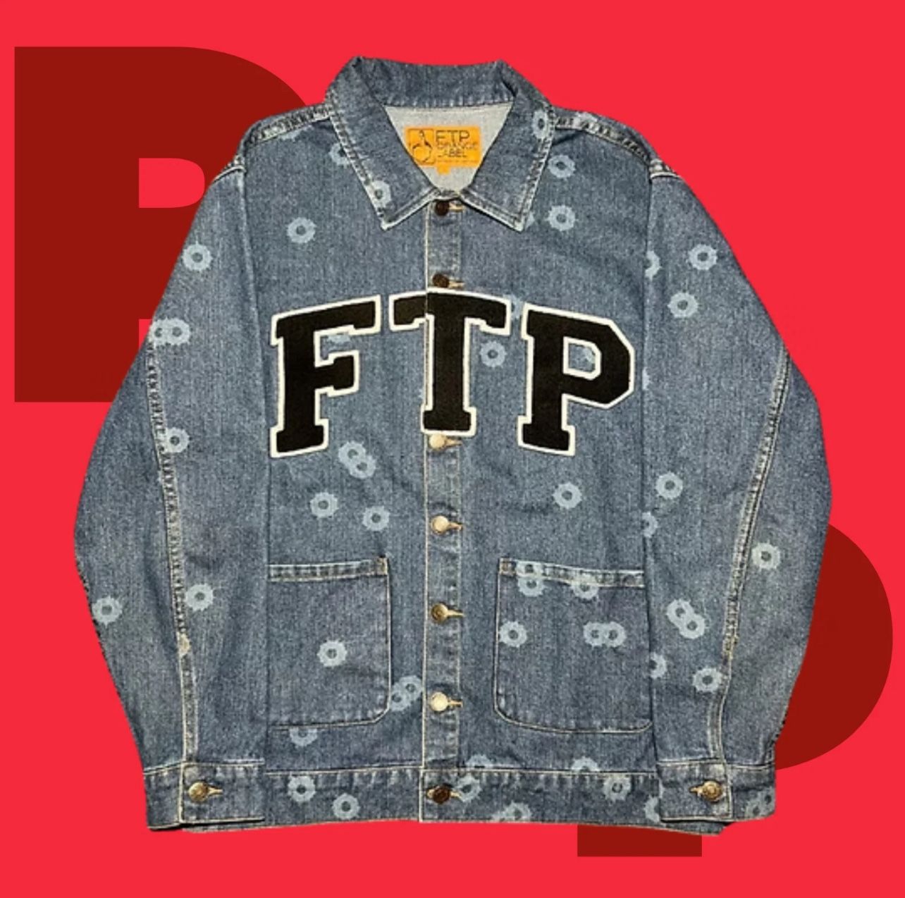 FTP Bullet Hole Denim Jacket (Small)