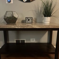 Marble Top Entryway Table & End Table