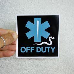 Off Duty Paramedic Sticker EMT ER Emergency EMS Car Bumper Decal