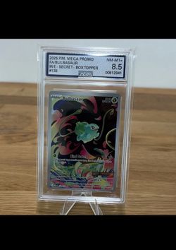 Pokémon TCG Bulbasaur Holo Illustration Rare 133/132 Me01 Eng AGS 8.5