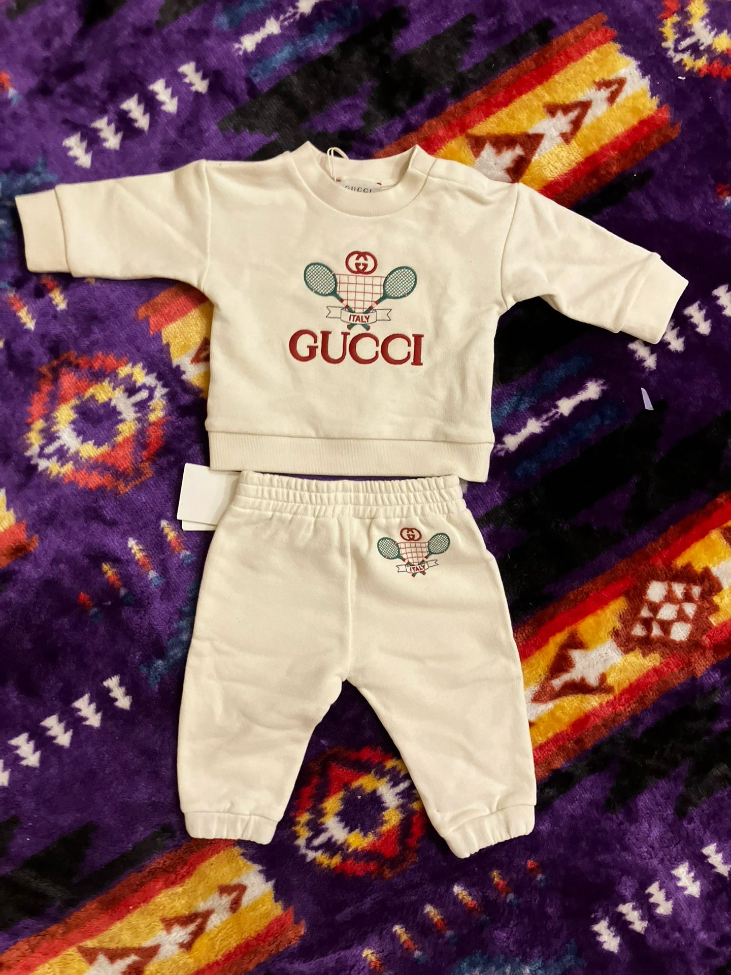 New GUCCI BABY sweatshirt & Pant Set Size 6/9 Months