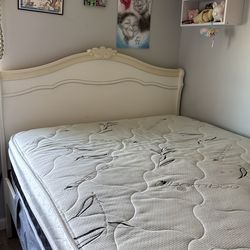 Matress w/ box spring and bed frame