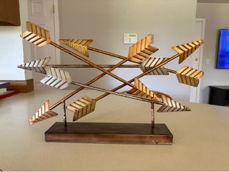 Metallic Arrow Tabletop Sculpture