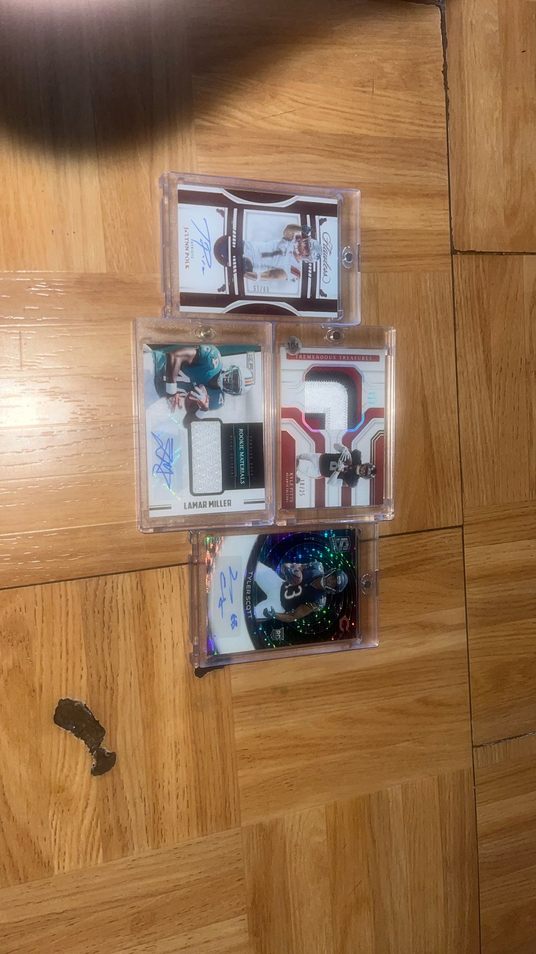3 Autos And 2 Patches Good Condition All Panini
