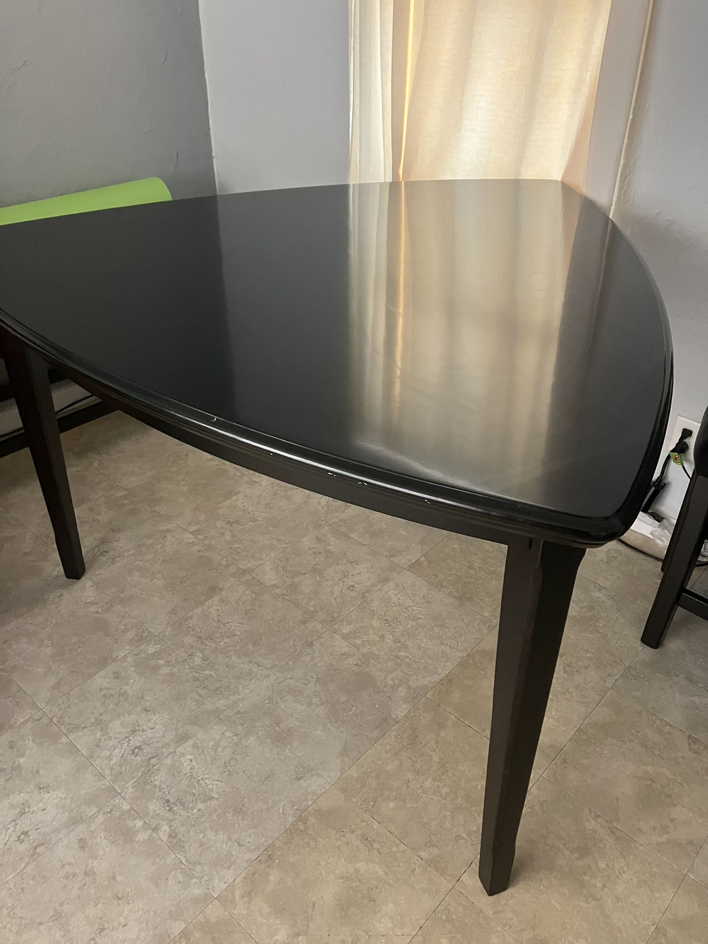 Dining Table And 2 Leather Benches