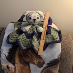 Crochet Baby Blanket Bunny Huggy