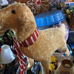 Christmas light up golden doodle