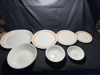 47 Pieces Full Set Bundle - Vintage Corelle Butterfly Dishes, Plates, Bowls, Serving Platters set