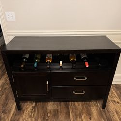 Ashley Furniture Buffet Table & Wine Holder Cabinet