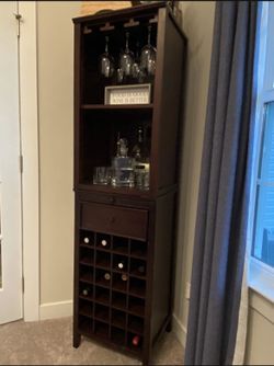 Espresso wine cabinet