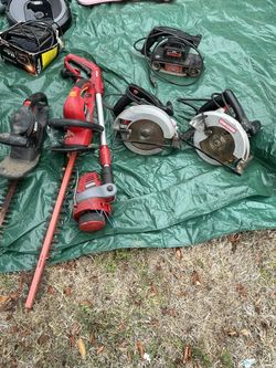 Saws, Bush Trimmers, 1 Sander