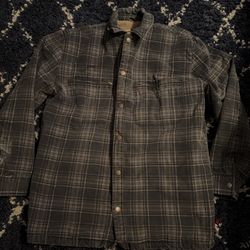 Vintage Woolrich Canvas Sherpa Lined Shacket, Sweater  Coat Men’s Sz L Blue  L