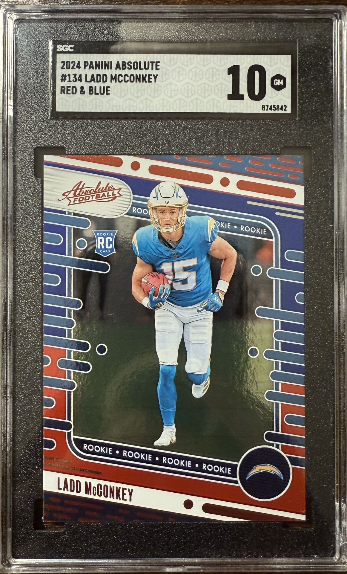 2024 PANINI ABSOLUTE #134 LADD MCCONKEY RED&BLUE