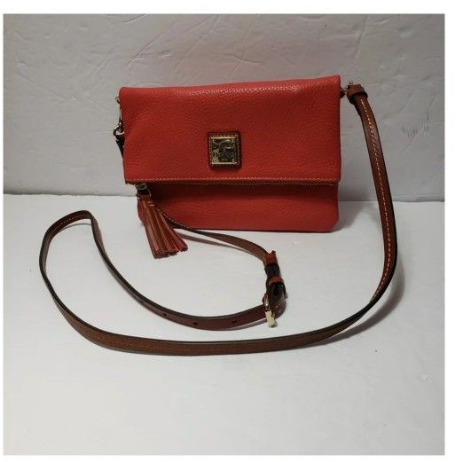 DOONEY & BOURKE Pebble Grain Leather Foldover Zip Crossbody