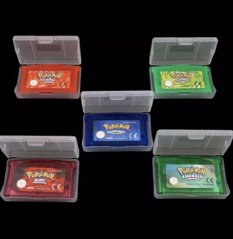 Pokémon game lot: Sapphire, Ruby, Fire Red, Leaf Green, Emerald