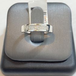 14K Princess Cut Diamond Band .25 Ct 
