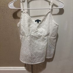 New look white triangle top adult medium but fits xs-s
