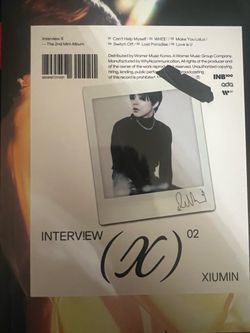 Xiumin Interview 2nd Mini Album INCLUSIONS NOT GUARANTEED!!!!