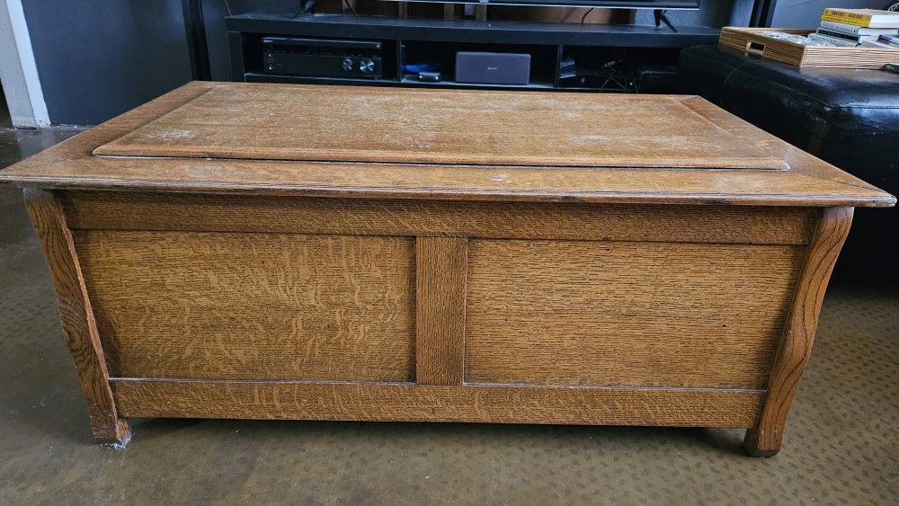 Antique Oak Blanket Chest