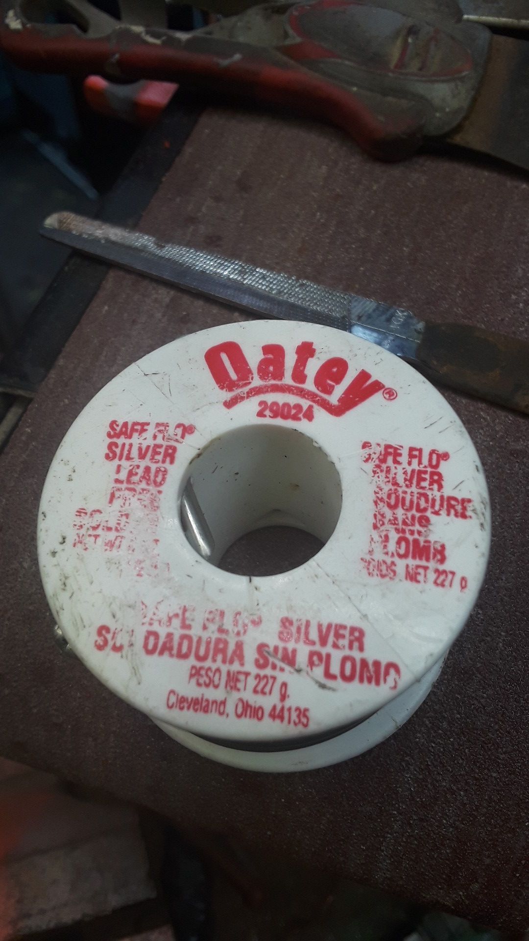 Almost full roll of silver solder lead-free $5