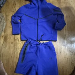 Blue Nike Tech Fleece Suit Medium 