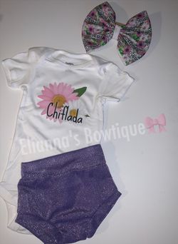 Chiflada Set nylon headband/shirt/bummie/baby