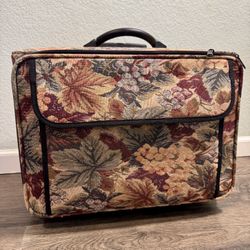 Vintage Tapestry Sewing Machine Travel Bag